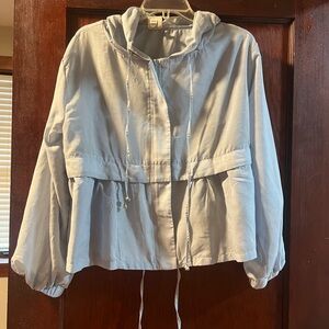 Women's Light Blue Hooded Jacket